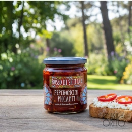 Scharfe sizilianische Paprika in Öl 290 g